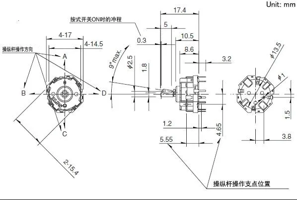 RKJXT1F42001 многофункциональный переключатель, плюс четырехходовой переключатель кодер