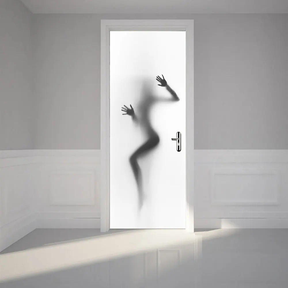 2 шт./компл. силуэт двери Арт Декор для дома с возможностью креативного самостоятельного выбора между 3D двери наклейки прекрасно подходят для стены дома номер двери декора