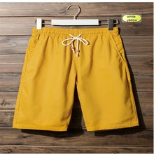 Хороший Повседневное Vogue Шорты Для мужчин большой Размеры 7XL хлопок сплошной Цвет плотная шорты быстросохнущая Drawstring Для мужчин s по колено Пляжные шорты