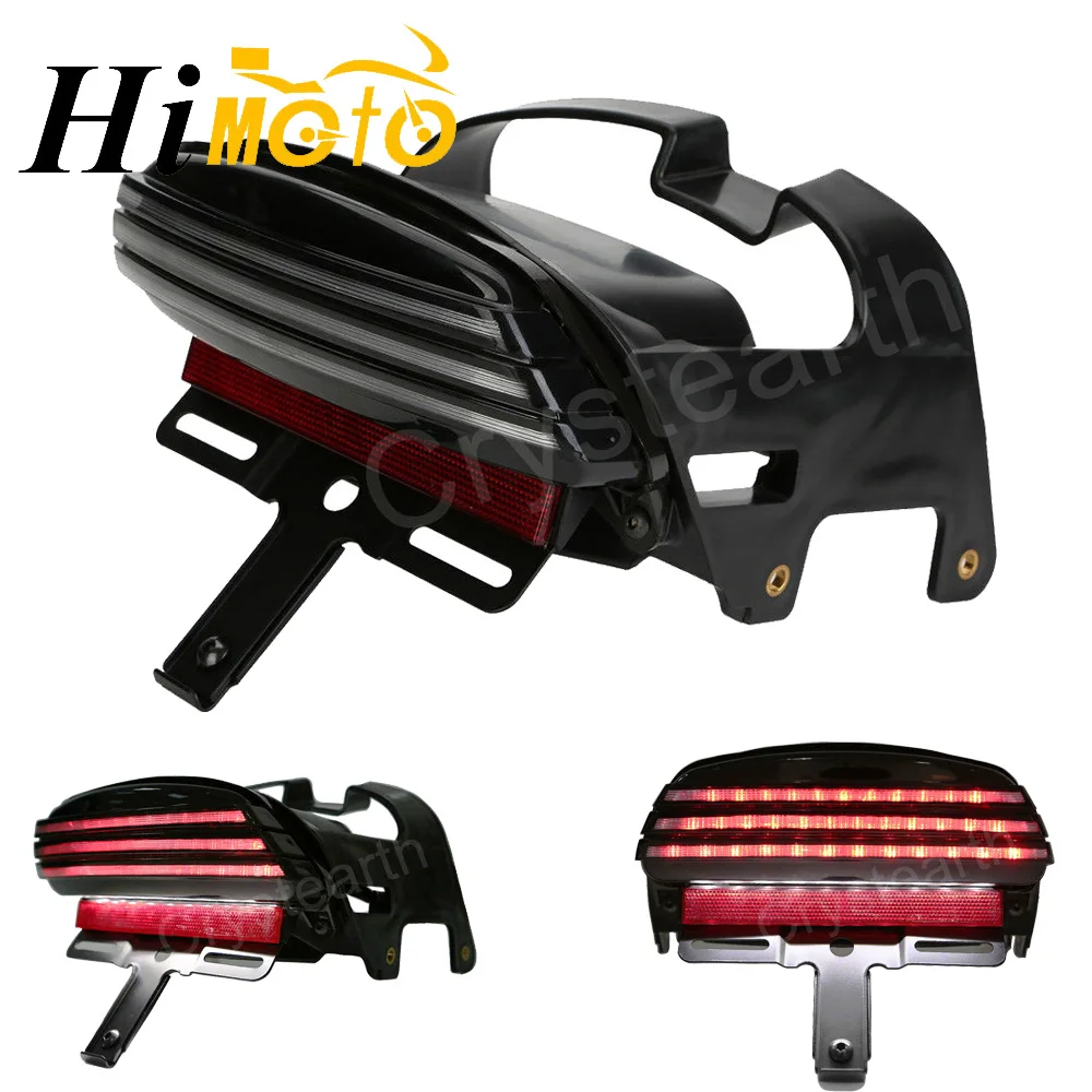 

Motor Tri-Bar Rear Fender LED Brake Tail Light License Bracket Mount For Harley Dyna Fat Bob FXDF 2008-2013 2009 2010 2011 2012