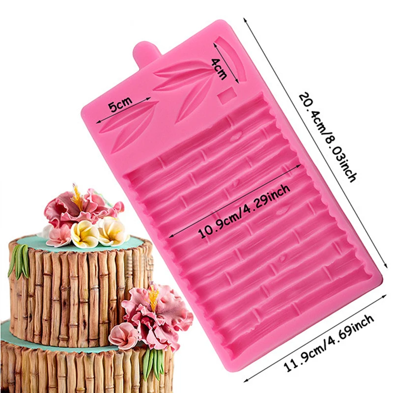 

Fun 3D Bamboo Silicone Mold Cake Border Fondant Molds DIY Sugarcraft Cake Decorating Tools Candy Chocolate Gumpaste Moulds