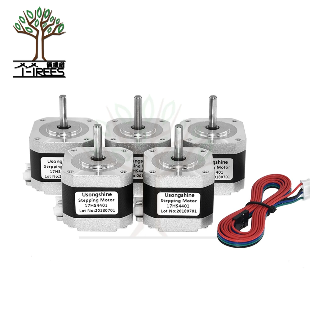 

5pcs 17HS4401B 4-lead Nema17 40mm Stepper Motor 42 motor Nema 17 motor 1.5A (17HS4401) 3D printer motor and CNC XYZ
