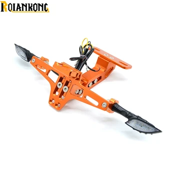 

For Yamaha Motorcycle CNC Rear License Plate bracket folding with LED Light YZF R1/R125/R15/R1M/R25/R3/R6