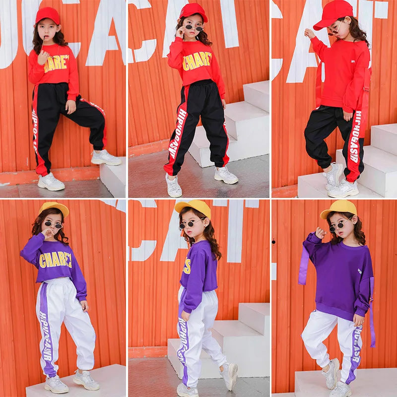Kids clothes girls Set 2019 8 to 12 Years hip hop dance costumes kids jazz cheerleader costume kids tracksuit for girl 140 130  (12)