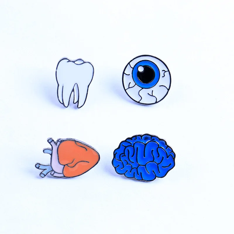 التلبيب المينا دبابيس و مصمم دبابيس للنساء الأعضاء البشرية العلامة التجارية Broches مجوهرات الأزياء السلامة دبابيس رجل بروش لدعاوى