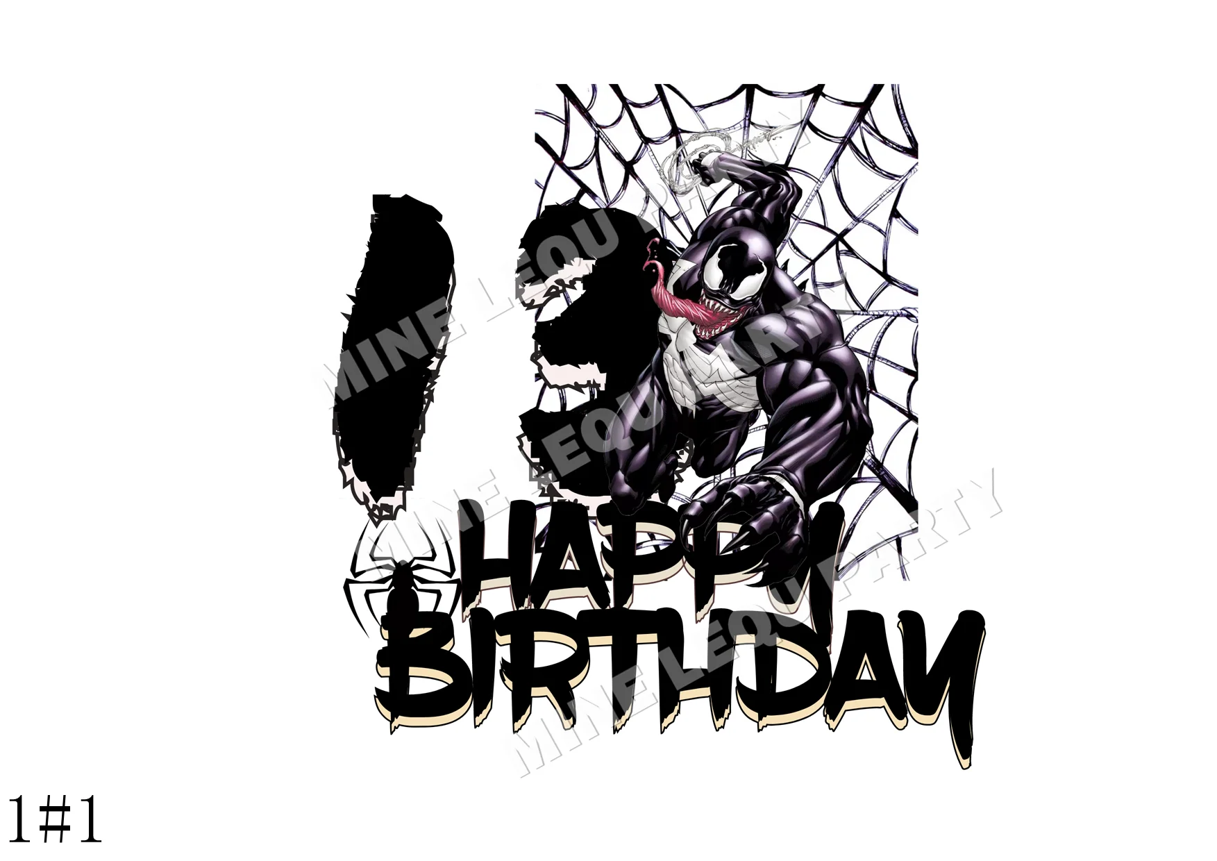 Marvel Character Venom в фильме Удивительный Человек-паук торт Топпер Дети День рождения украшение душевой кабины поставки DBZ Goku - Цвет: Сливовый