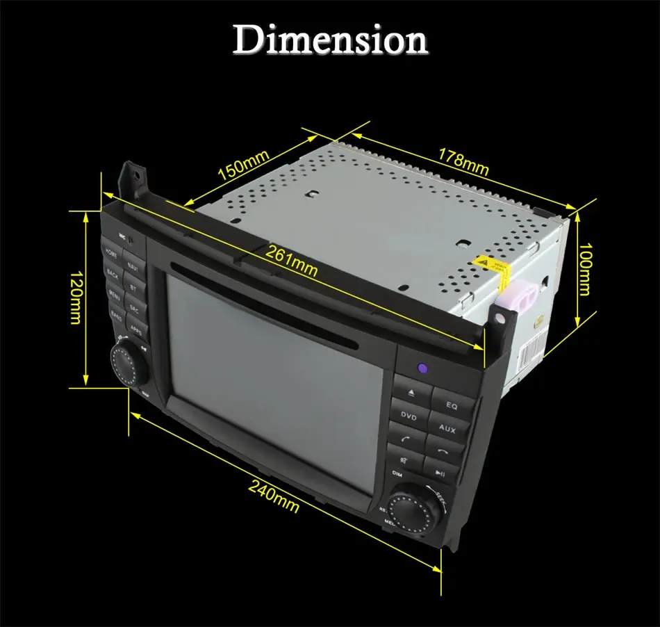 4G SIM LTE Octa 8 Core 2 DIN Android 6,0 Автомобильный DVD gps для Mercedes W203 W219 2004-2007 C200 C230 C180 C320 C350 CLK W209 C class