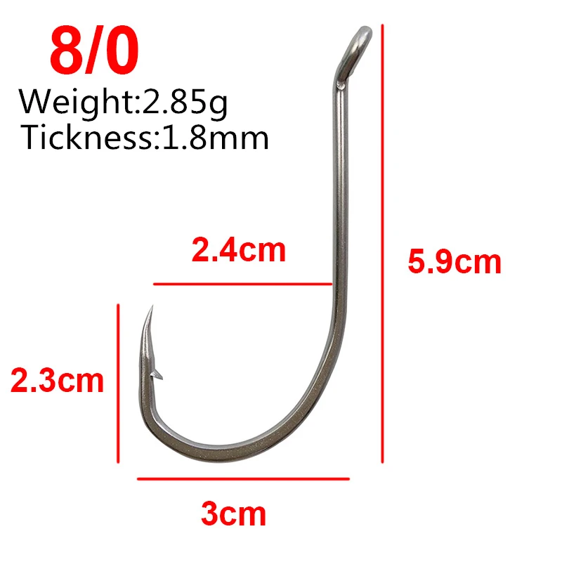 Гиена 50 шт. 92554 нержавеющая сталь офсетные рыболовные Крючки осьминог белые рыболовные крючки - Цвет: 8 0