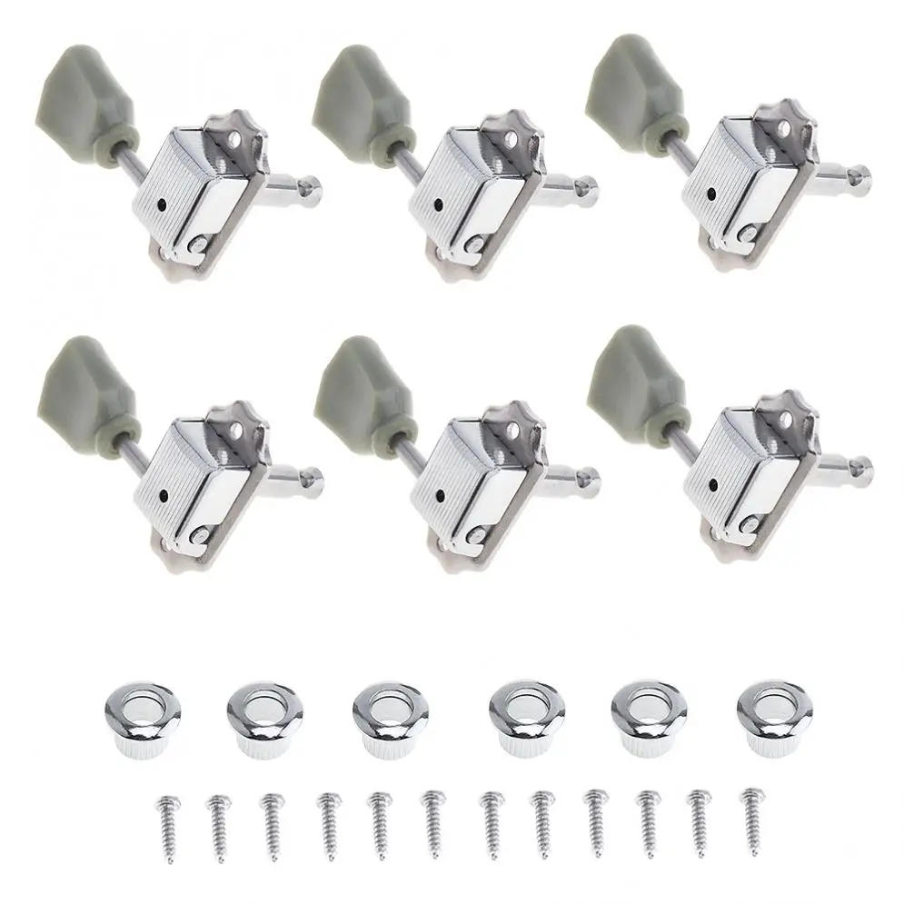 

6pcs Retro Acoustic Electric Guitar Tuning Pegs 3R+3L Semi-closed Machine Heads Tuner for Gibson Guitar