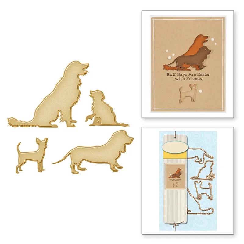 

Eastshape 4 Pcs/lot Metal Cutting Dies Dogs Animals Scrapbooking For Card Making DIY Embossing Cuts New Craft