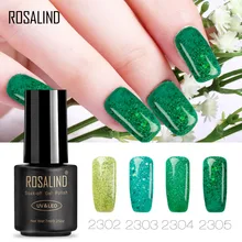 ROSALIND Гель-лак для ногтей зеленый бриллиант блеск 7 мл замачиваемый UV Vernis Полупостоянный маникюр Гель-лак для нейл-арта