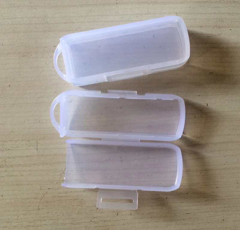 5 PCS No Logo Rotatable USB flash drive packaging box Transparent mini