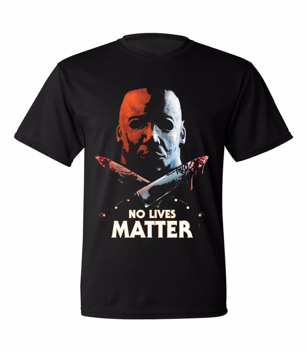 Hipster T Shirts Halloween Men's T Shirt Michael Myers ,Knives No Lives