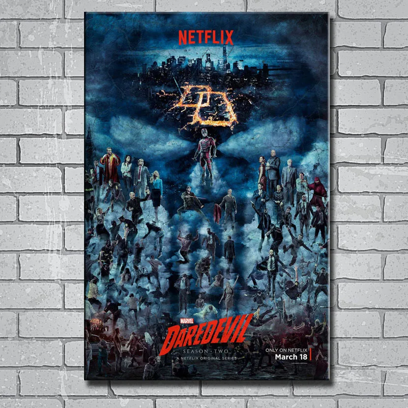 DAREDEVIL Superhero New TV Series Silk Fabric Poster Canvas Print 12x18 24x36