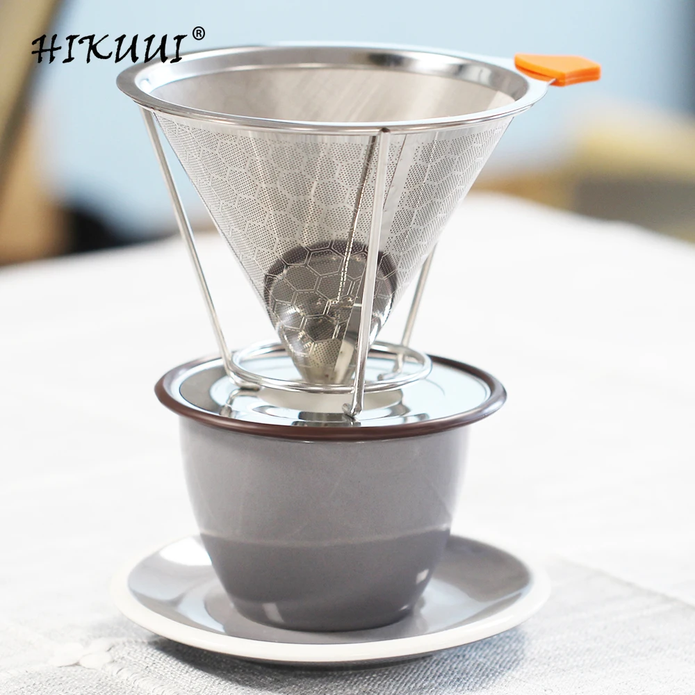 6 Style 1PC Double Mesh Coffee Filter Stainless Steel Holder Metal Mesh