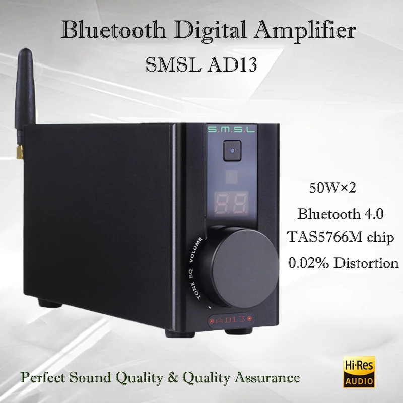 SMSL AD13 hifi Цифровой плеер усилитель звука TAS5766M усилитель звука bluetooth усилитель мощности Усилитель мощности предусилитель аудио усилители