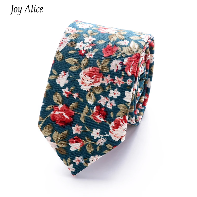 Mens Cotton Slim Tie Flower Skinny Ties Narrow Necktie Floral Rose Navy Blue Corbatas Hombre 2018 Gravata Slim drop shipping