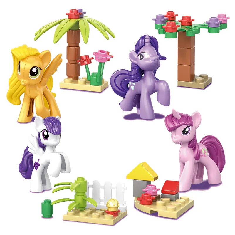 My Rainbow Horse Friendship Magic Building Blocks Compatible legoING Little PonI Rainbow Dash Pinkie Pie Figure Toys Kids My Rainbow Horse Friendship Magic Building Blocks Compatible legoING Little PonI Rainbow Dash Pinkie Pie Figure Toys Kids