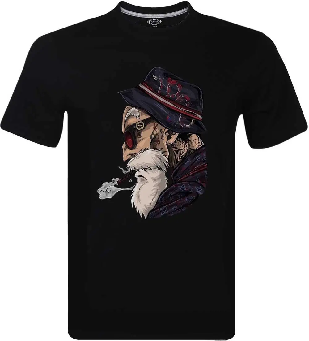 

2019 Fashion Short Sleeve New Master Roshi Kamesennin Dragon Ball Z Men's T-shirt custom tees