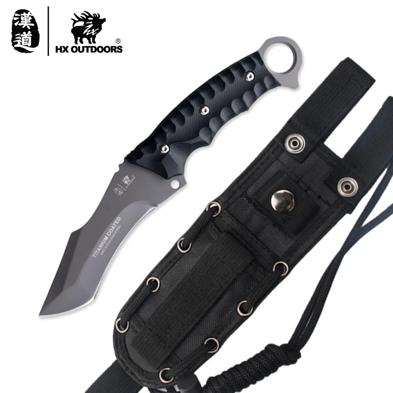 

HX OUTDOORS Survival knife outdoor hunting tools high hardness straight brand army knives for self-defense cold steel knife
