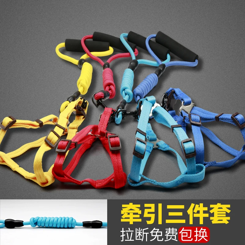 

Strong New Hot Sale pet dog leash harness collar sets nylon Animals Lead for small and large Breeds Cats S M L Rope Pet Supplies