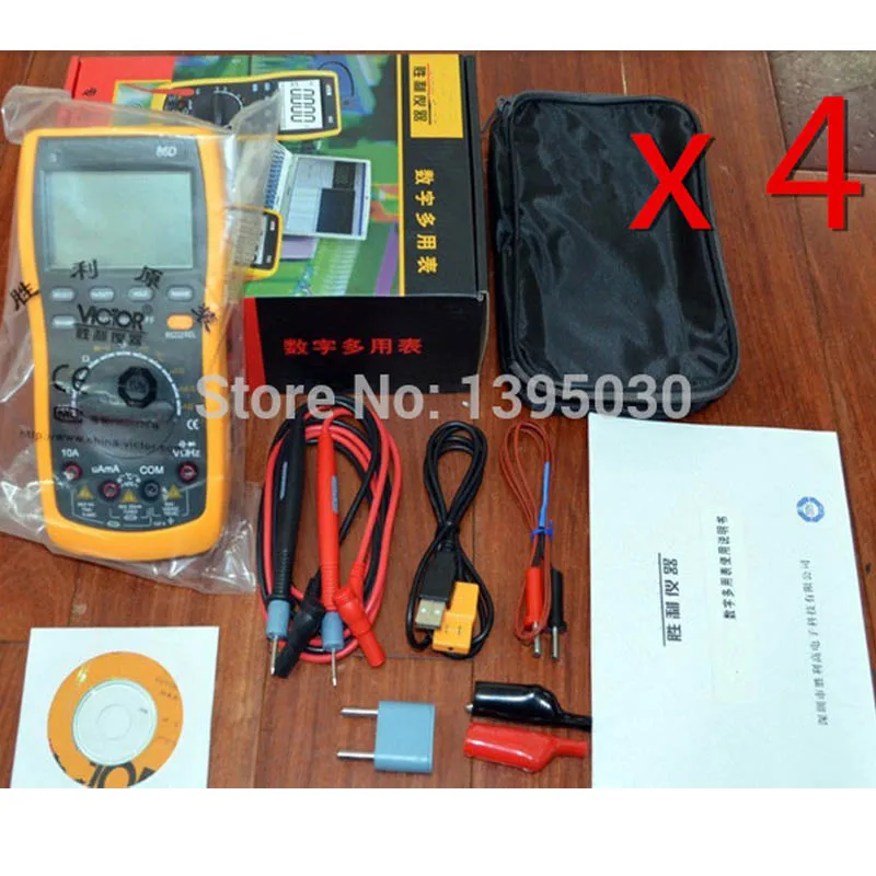 

4PCS/Lot High Quality Digital Multimeter VC86D VC30274 with RS232 USB and English Manual