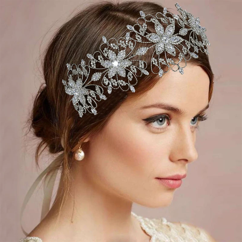 Diademi E Corone Di Hadiyana Da Sposa Accessori Per Capelli Di Nuovo Modo Di Disegno Del Fiore Di Lusso Elegante Per Le Donne Bc4767 Corona Princesa
