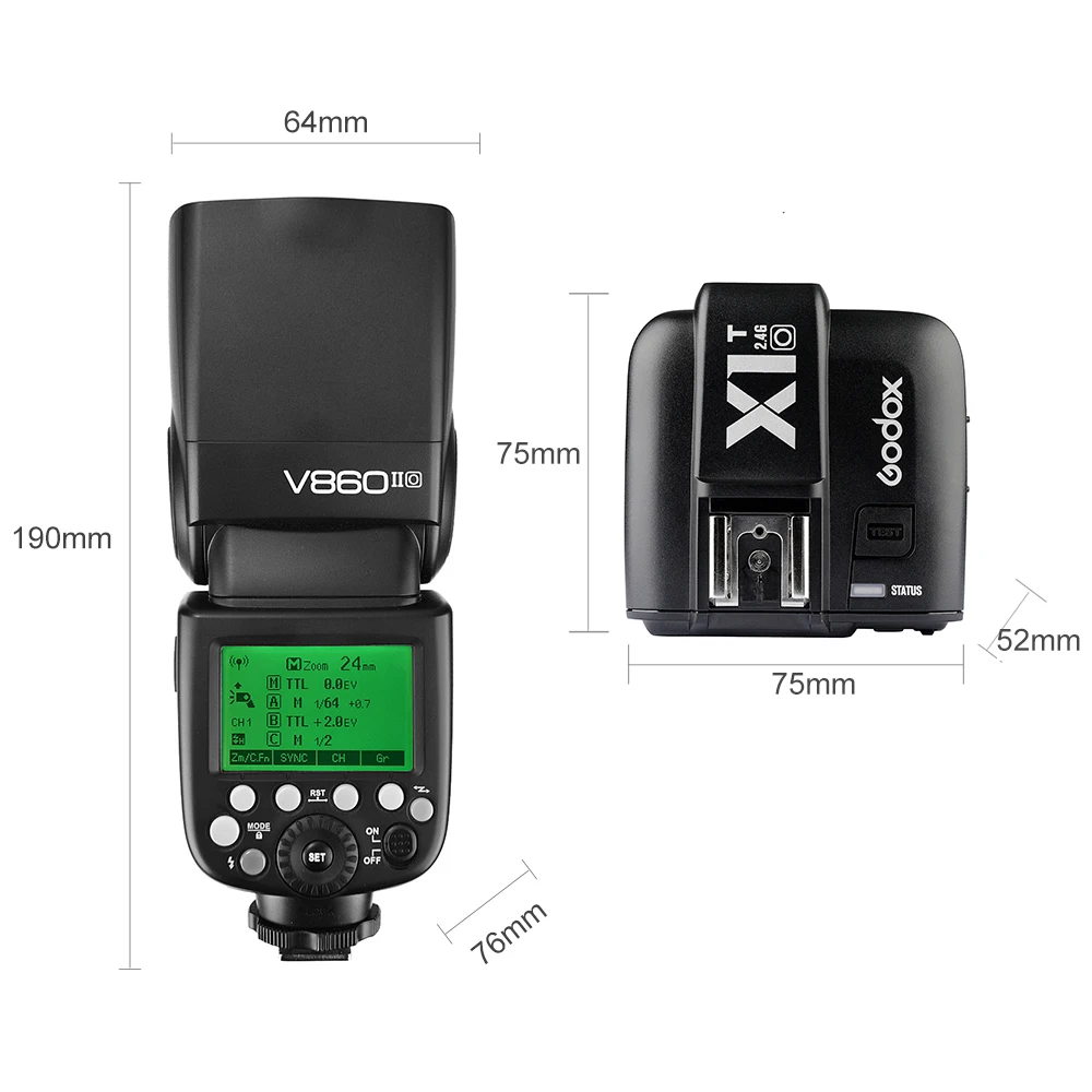 Вспышка Godox V860II O Speedlite GN60 HSS 1/8000s TTL + триггерный передатчик для Olympus PanasonicCD50 2