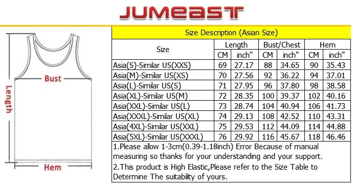 Vest Size Chart