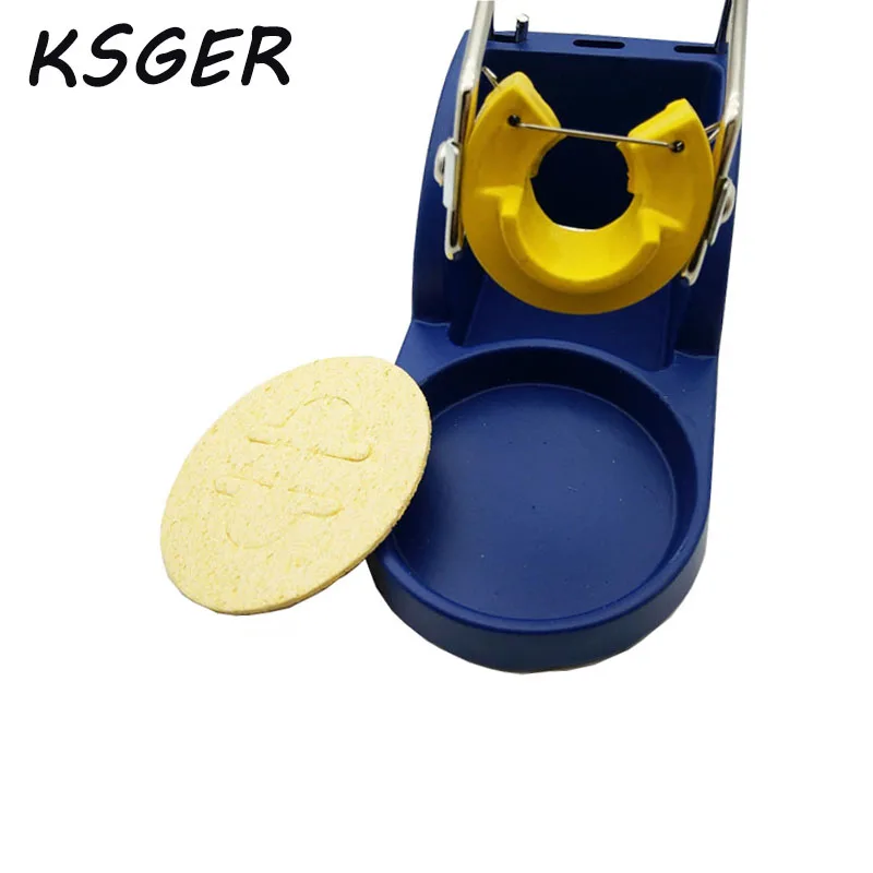 

KSGER T12 Soldering Iron Tips Standar T12 Iron Tips Holder With A Round Sponge