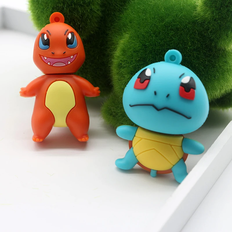 Милый Покемон Монстр USB Flash Drive U диск Сквиртл chelonia Charmander памяти флешки 4 ГБ 8 ГБ 16 ГБ 32 ГБ 64 ГБ накопитель