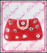 Aidocrystal super quality handmade red pearl ladies clutch bag and slip-on high heel shoes for party