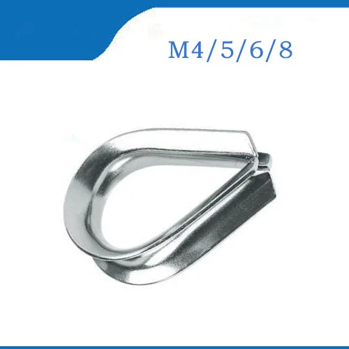 10pcs M4 M5 M6 M8 Stainless Steel Wire Rope Clamp Thimble Triangle Ring