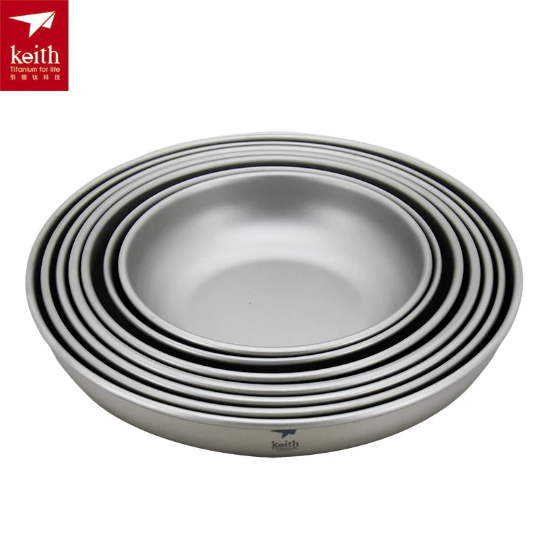 Keith un conjunto de Titanium plate camping al aire libre Vajilla ti5371/ti5377