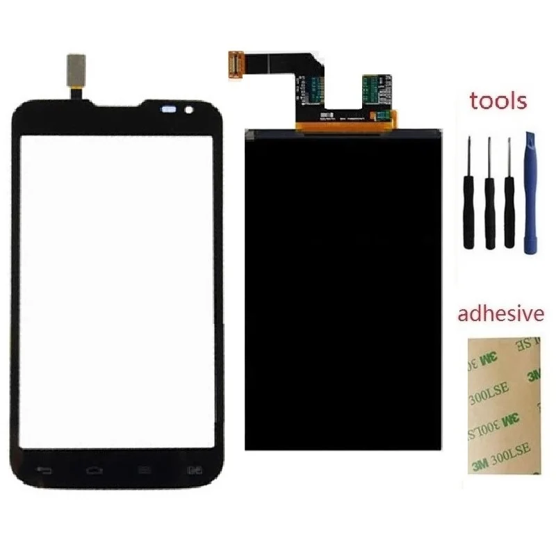 

For LG Optimus L70 D325 D321 D320 LCD Display Screen + Touch Screen Digitizer Sensor + Adhesive + Kits