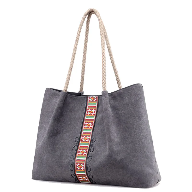 

Women's Bag Canvas Handbag Female Famous Designer Shoulder Bag Ladies Tote Fashion Large Sac a Main bolsos Muje