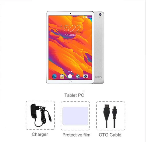 Tablet Standar 10,1 дюймов две sim-карты телефонный звонок Android7.0 MTK восемь ядер 2,0 ГГц 2G+ 32G планшетный ПК WiFi Bluetooth 4,0 gps 1920x1080 ips 5.0MP камера - Комплект: Tablet Standar