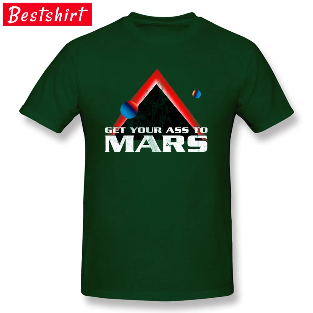 Get-Your-Ass-to-Mars-2 Tops Shirt 2018 Newest Crew Neck Casual Short Sleeve Pure Cotton Men Tshirts Family Top T-shirts Get-Your-Ass-to-Mars-2 dark