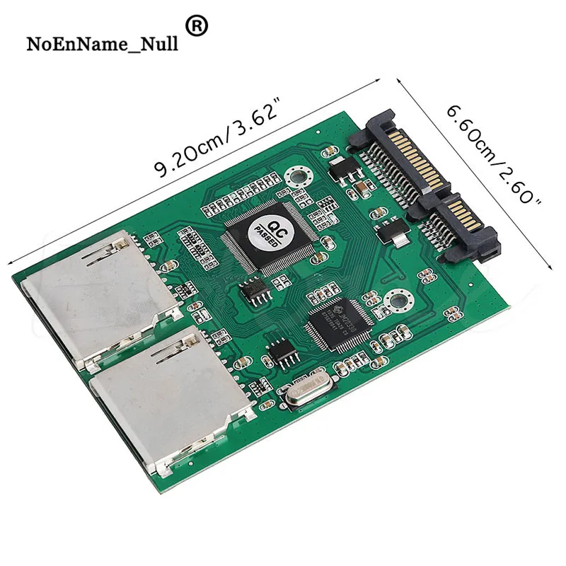 2 порта двойной SD SDHC MMC RAID в SATA конвертер адаптер для любой емкости SD карты дропшиппинг