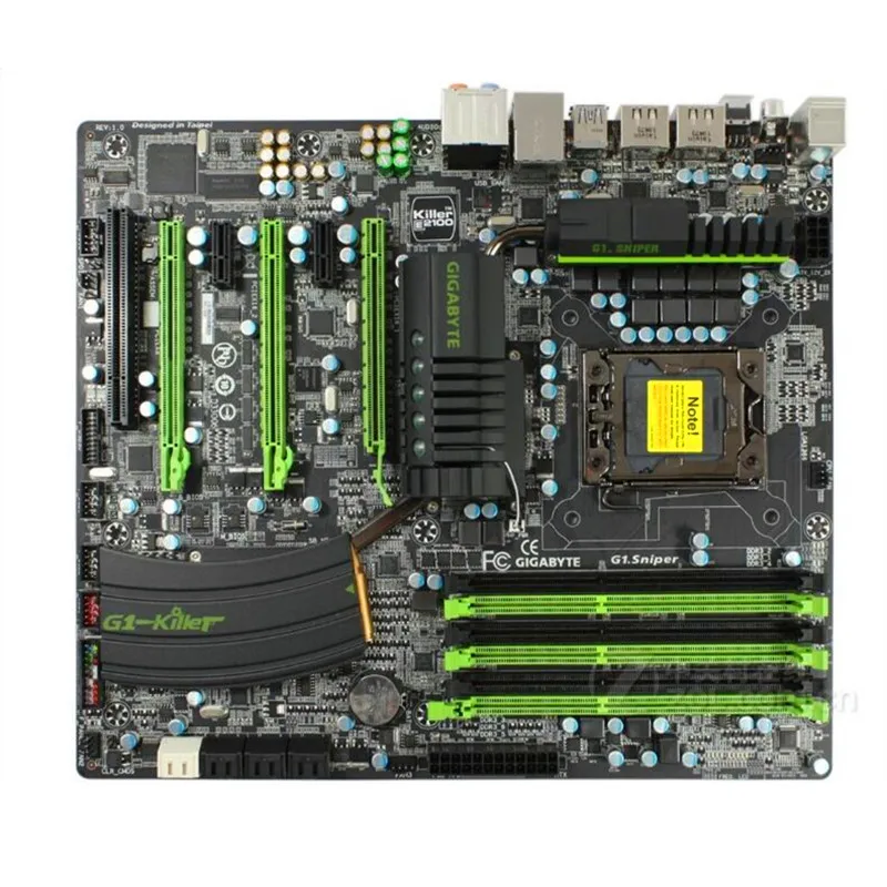 Оригинальный DDR3 24G Материнская плата Gigabyte GA-G1.Sniper X58 G1.Sniper 1366 pin Desktop платы