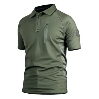 

Men Short Sleeve Fast Dry Pullover Polo t Shirt Tops Outdoor Tactical Camping Climbing Breathable Camouflage T-Shirt Undershirt