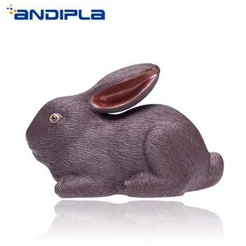 

Authentic Yixing Purple Clay Tea Pet Kung Fu Tea Set Accessories Lovely Bunny Figurine Lucky Home Tea Tray Furnishings Crafts