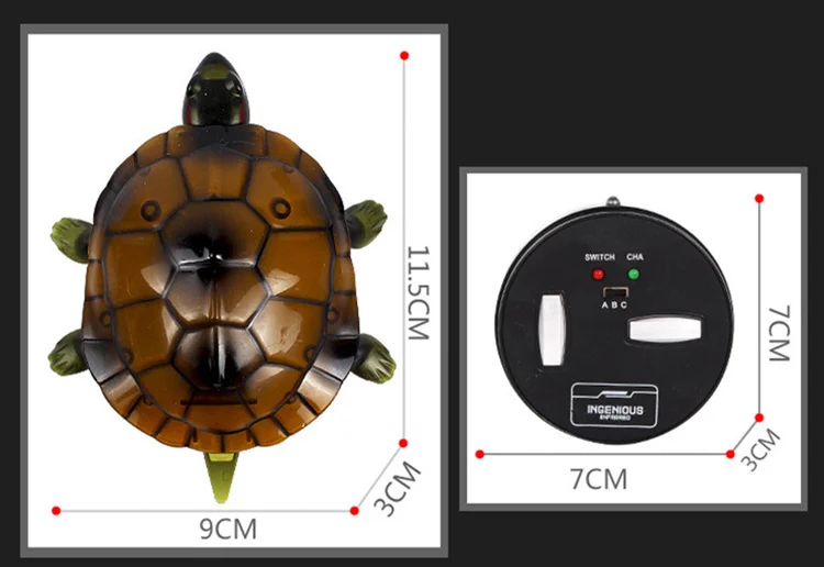 [Забавный] трюк электронный питомец Радиоуправляемый симулятор звук и светильник черепаха Робот Модель шалость игрушка пульт дистанционного управления умные животные Детский подарок
