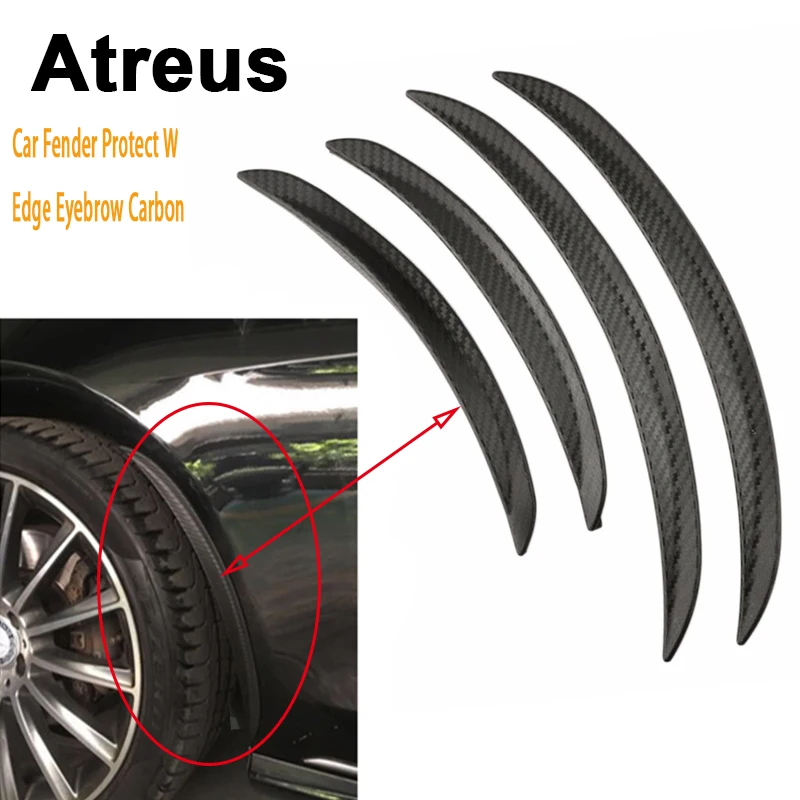 

Atreus 25cm For Nissan qashqai Citroen c4 c5 c3 Chevrolet cruze aveo Peugeot Car Fender Wheel Tire Edge Eyebrow Carbon Stickers