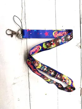 

New 30 pcs cartoon Japanese anime Sailor Moon Cello Phone Key Chain Neck Strap Keys Lanyards gift X-27