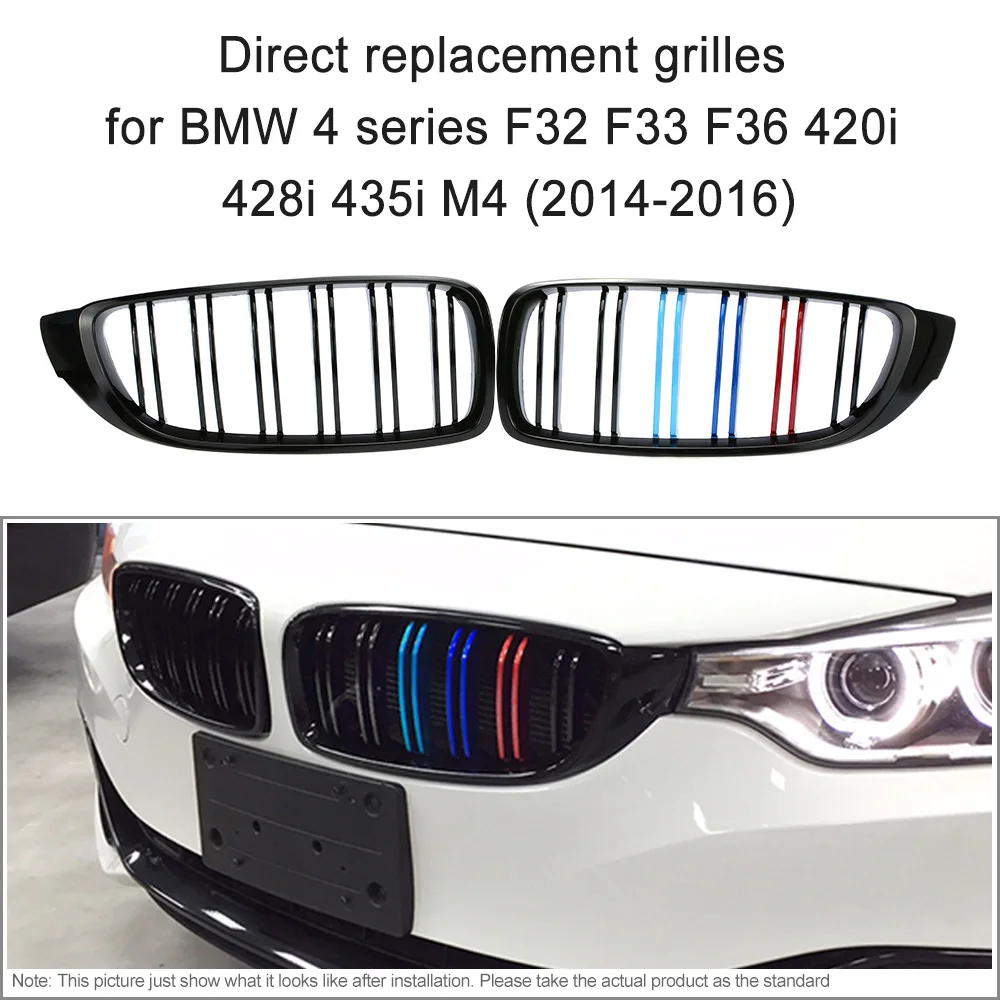 Prix pour Paire de Avant Center Rein Grilles Brillant Noir Mixte Couleur Grill pour BMW 4 série F32 F33 F36 420i 428i 435i M4 2014-2016 Prix pour Paire de Avant Center Rein Grilles Brillant Noir Mixte Couleur Grill pour BMW 4 série F32 F33 F36 420i 428i 435i M4 2014-2016