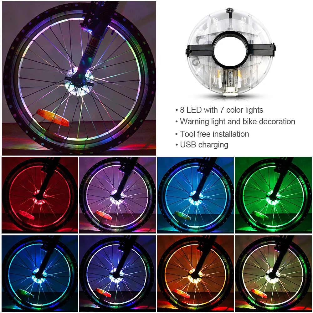 Buy Rechargeable Bicycle Wheel Spokes Light Bike Light