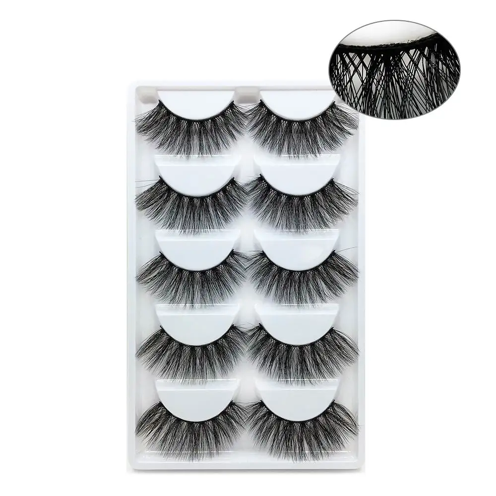 NEW 1/3/5 pairs Fake Mink Eyelashes 3D Natural False Eyelashes 3d Mink Lashes Soft Eyelash Extension Makeup Kit Cilios - Цвет: WZ09