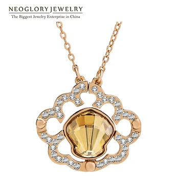 

Neoglory Champagne Gold Color Necklaces Jewelry For Women Birthday Gift 2020 New Embellished with Crystals from Swarovski