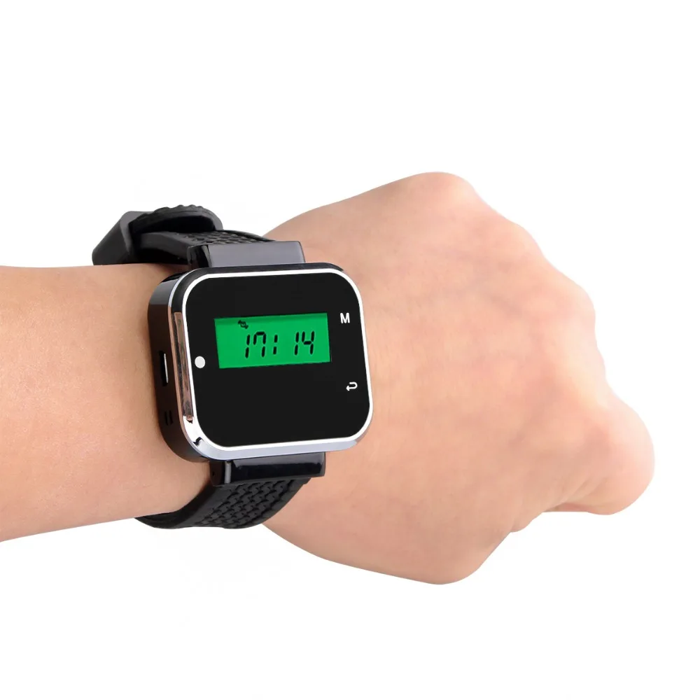 

433.92MHz Wireless Pager Guest Calling System Watch Receiver Call Pager for Restaurant Equipments F3229A
